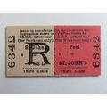 Isle of Man Railway Peel-St Johns Workmen Ticke...