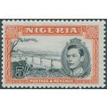 Nigeria 1949 5s black & orange Perf 12 SG 59c u...