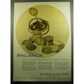 1957 Bank of New York Ad - Balance has a special meaning for each investor