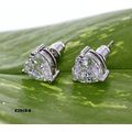 CZ Stud Earrings - 8 x 8 mm - ER-E290B-S