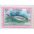 TUVALU 1997 FISH SERIES 30c QUEEN LEATHERSKIN U...