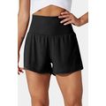 Black Pocketed Wide Waistband Swim Shorts