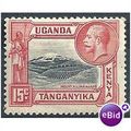 KUT 1935 SG113 15c Black & Scarlet Mounted Mint