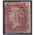 1858 SG43 1d Red Plate 122 Good/Fine Used "ND".