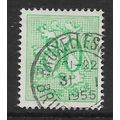 BELGIUM 1951 BELGIUM LION 80c GREEN SG 1348 FIN...