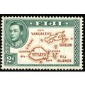 Fiji KGVI 1938 2d Brown & Green Die I Mounted M...