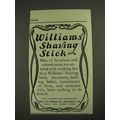 1903 Williams' Shaving Stick Ad - Refined Tastes