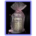 Teelichtglas Whisky, Maxiteelichter 2x2 im Organza