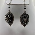 Halloween Earrings Gothic Black Spider Earrings...