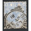 Sg157wi 21/2d Blue plate 21 scarce watermark in...