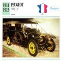 Collectors Club card. Classic Cars. Peugeot Typ...