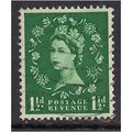 GB 1955 - 58 QE2 1 1/2d Green Wilding SG 542 WM...