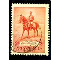 AUSTRALIA 1935 SG 156 2d SCARLET SILVER JUBILEE...