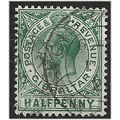 Gibraltar 1912 SG76 1/2d Blue-Green Good+/Fine ...