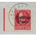 GER (BAVARIA) 1919 15pf KING LUDWIG III' (OVPT)...