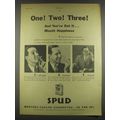 1932 Spud Cigarettes Ad - One! Two! Three!
