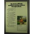 1971 U.S. Army Nurse Corps Ad - Help Through School