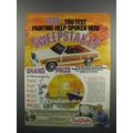1983 True Value Tru-Test Paints Ad - Chrysler Le Baron