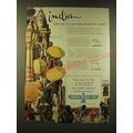 1947 American President Lines Ad - India half way on your trip around the world