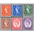 QEII 1957 Wildings Graphite Lines Set of 6 SG56...