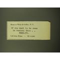 1959 WBNS-TV TV Station Advertisement - Memo to Weiss & Geller; N.Y.