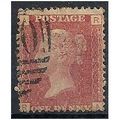 1858 SG43 1d Red Plate 134 Good/Fine Used Check...