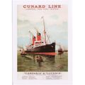 Postcard Marine Poster Art Cunard Line Lucania ...