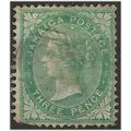 Jamaica 1860 SG3 3d Green Wmk Pineapple Fine Us...