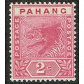 Pahang 1891 2c Rose SG12 MM