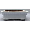 "White Ceramic Bonsai Pot - Rectangle12.5"" x 1...