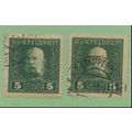 Austria Stamp Scott #M25, Used, Two Copies