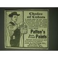 1900 Patton's Sun Proof Paints Ad - Choice of c...