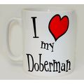 I Heart My Doberman Mug Can Personalise Funny L...
