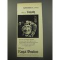 1955 Royal Doulton Long John Silver Jug Ad - Choose Royally