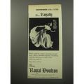 1955 Royal Doulton Gypsy Dance Porcelain Figurine Ad - Give Royally