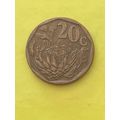 Umlaufmünze Südafrika 20 Cents 1995