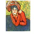Pablo Picasso L'Attende Waiting Painting Postcard