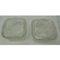 2 Vintage Hazel Atlas Federal Clear Glass Cover...
