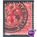 GB stamps 1902-10 KEV11 - 1d SG219 Beckenham 31