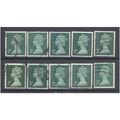 BULK STOCK.2p Myrtle-Green x 10.Type Unchecked....