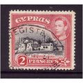 CYPRUS 1942 SG 155b 2p BLACK AND CARMINE FINE U...