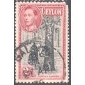 Ceylon 1938 - SG386b - 2c black & red - Tapping...
