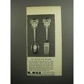 1952 H. Nils Santa and the Reindeer Silverware Ad - Just Arrived from Denmark