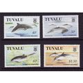 TUVALU 1998 DOLPHINS AND PORPOISES SET 4 VALS U...