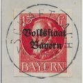 GER (BAVARIA) 1919 15pf KING LUDWIG III' (OVPT)...