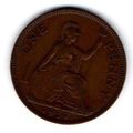 Coins. Pre-Decimal 1937 George VI. One Penny Coin