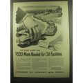 1949 Standard Oil Ad - For every car $530 more needed for oil facilities