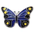 Blue & Yellow Butterfly 26mm Metal Enamel Pin B...