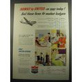 1952 United Air Lines Ad - Hawaii by United - so near today!