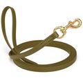 Dog Pet Leash Olive Drab Green w/ Brass Hardwar...